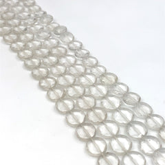 Crystal Quartz Faceted Coin Beads 10-11mm