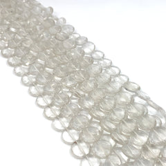 Crystal Quartz Faceted Coin Beads 10-11mm