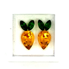 Citrine and Chrome Diopside Earring Layout