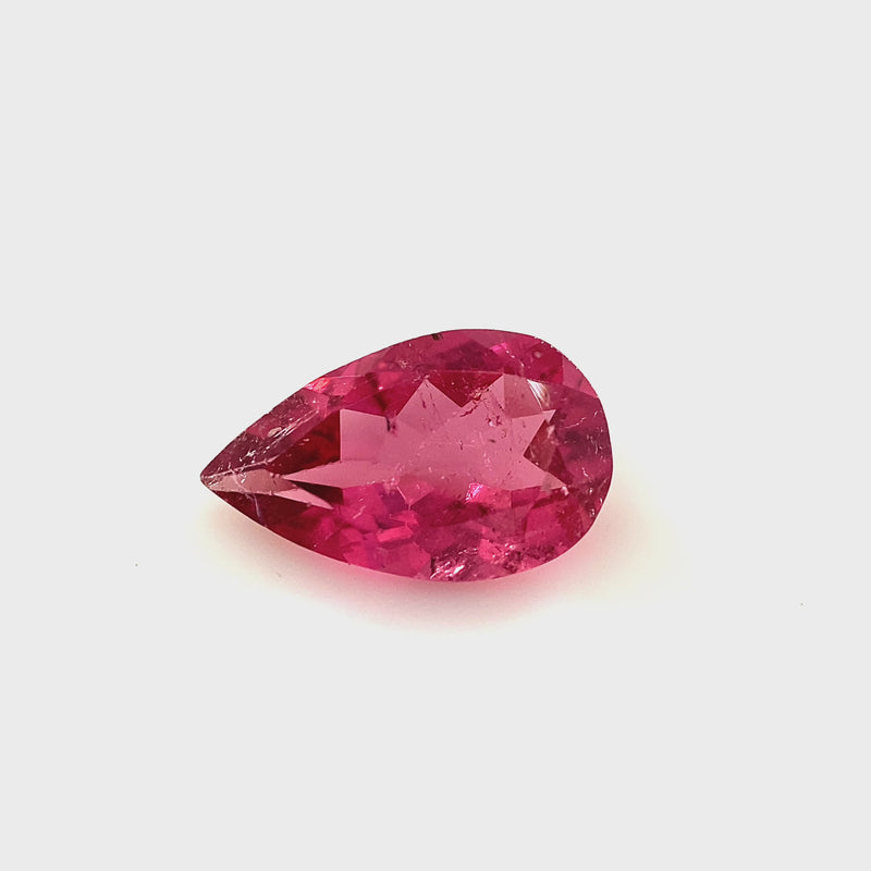 Pink Tourmaline Pear Faceted 1.22ct