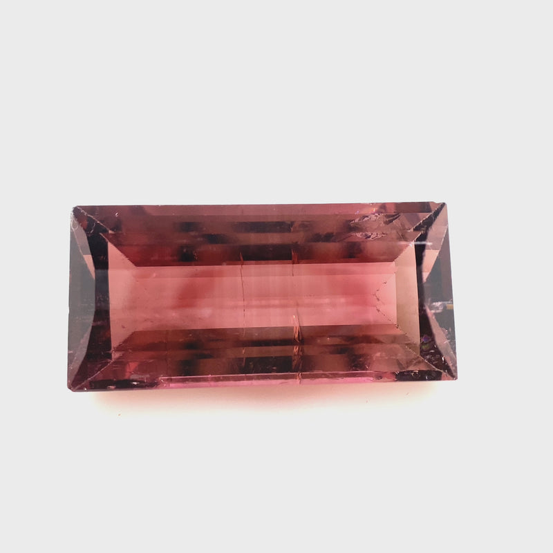 Pink Tourmaline Rectangle Faceted 12.37ct