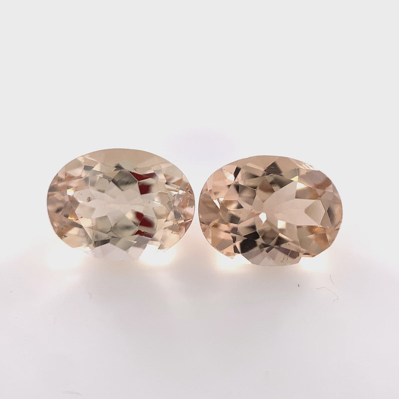 Peach Tourmaline Oval Faceted 3.01ct
