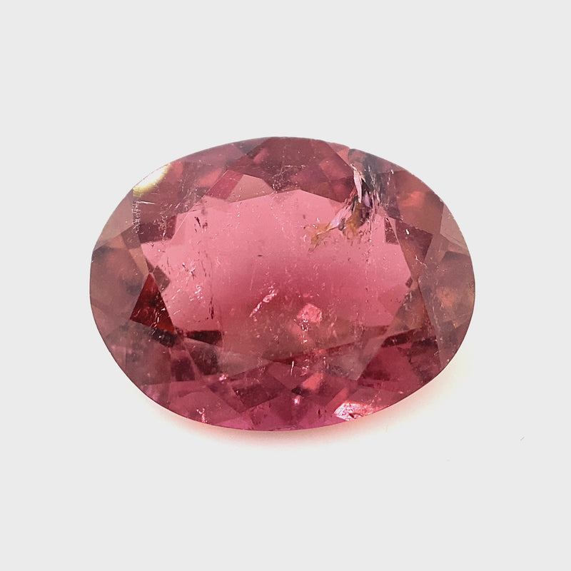Pink Tourmaline Oval Faceted 3.88ct