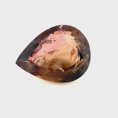 Bi-Color Tourmaline Pear Faceted 23ct