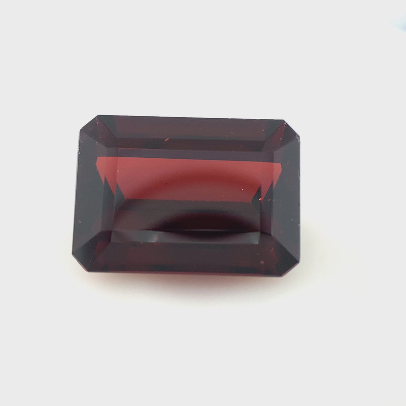 Red Garnet Emerald Cut Faceted 8.46ct