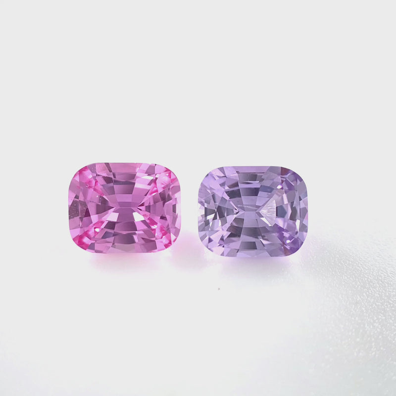 Pink and Lavender Sapphire Cushion 1.65ct