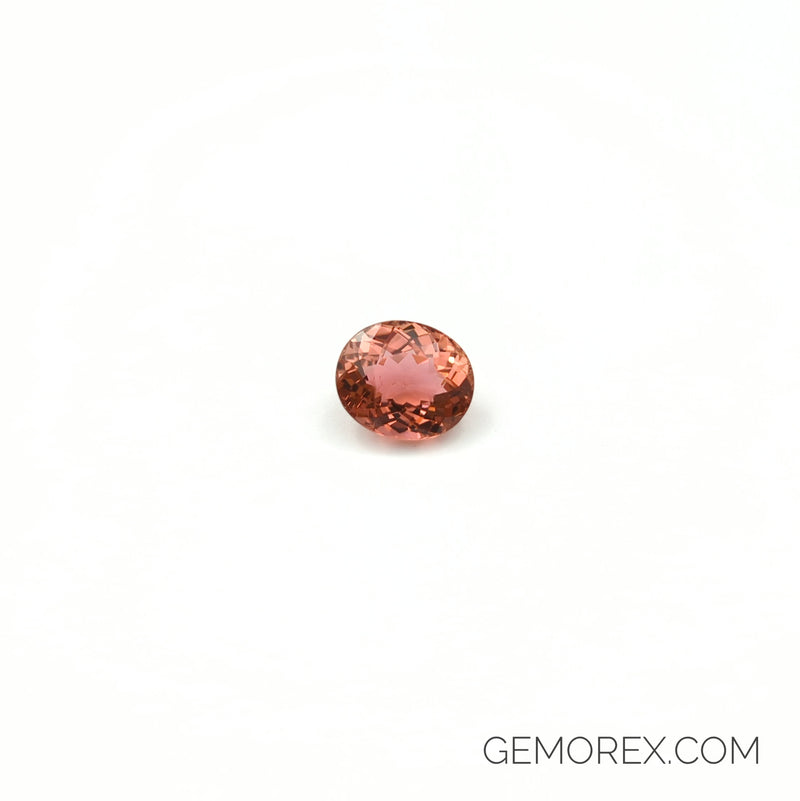 Peachy Pink Tourmaline Oval Faceted 5.39ct
