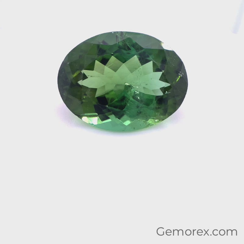 Green Tourmaline Oval Faceted 11.52ct