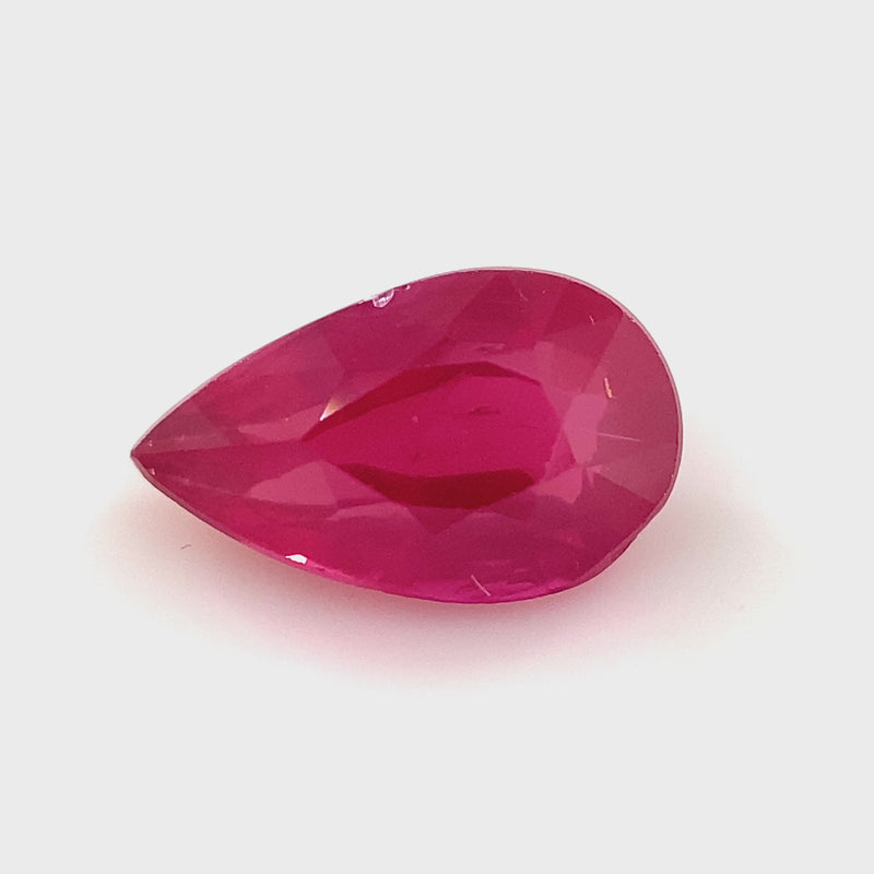 Ruby Pear Faceted 1.01ct