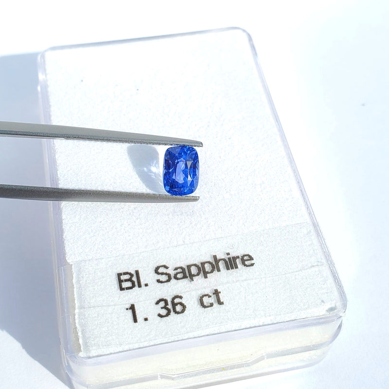 Blue Sapphire Cushion Cut 1.56ct - Gemorex International Inc.