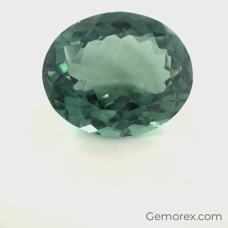 Teal Tourmaline Oval Faceted 13.82ct