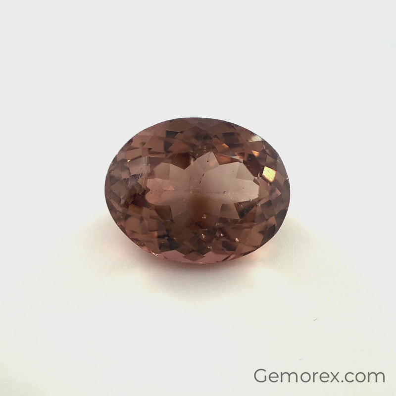 Peach Tourmaline Oval Faceted 6.93ct