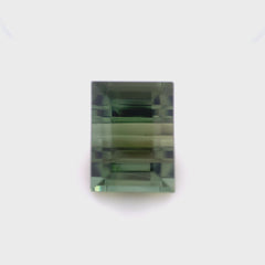 Olive Tourmaline Rectangle Fancy Cut Faceted 7.73ct