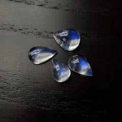 Blue Moonstone Pear Shape Cab 8x12mm -10x12mm (Parcel of 4) - Gemorex International Inc.