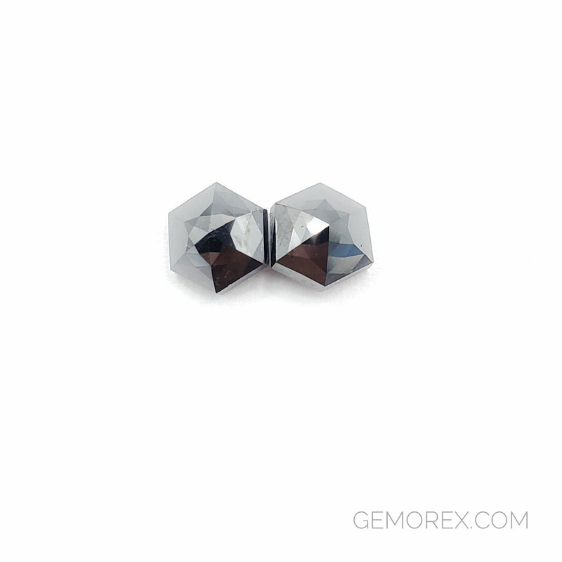 Black Diamond Hexagon Rose Cut 1.30-1.50ct