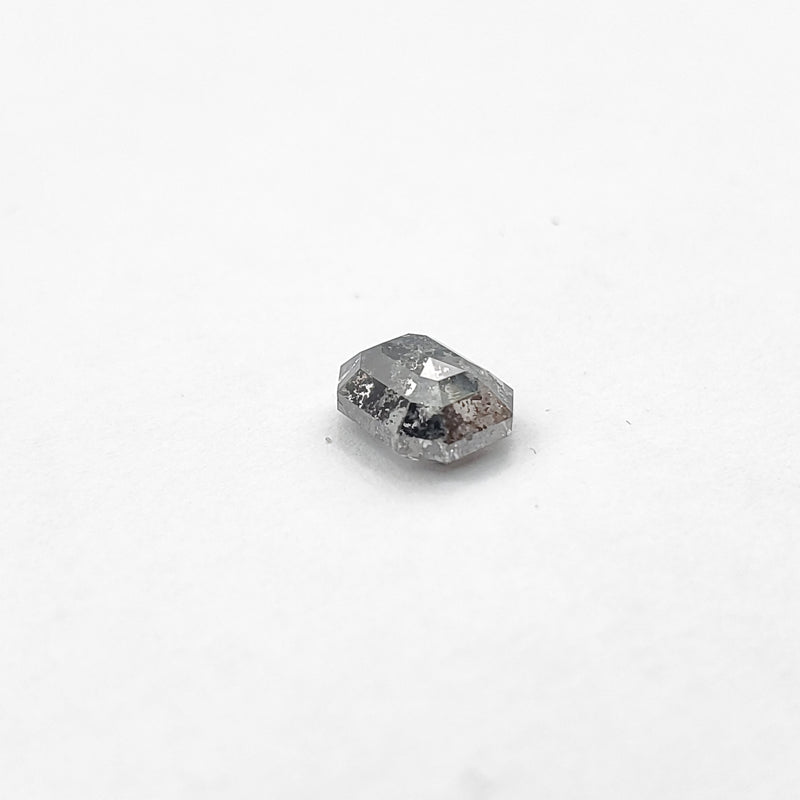 Salt n Pepper Natural Diamond 6.12 x 5.00 x 3.13mm Emerald Cut
