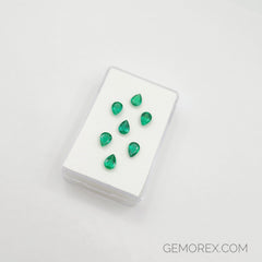 Emerald Pear Shape Faceted 7x5mm