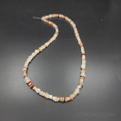Mexican Fire Opal Smooth Heishi Beads 3.50 - 6.01mm