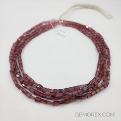Rubellite Tourmaline Faceted Rectangle Beads 5.90 - 6.60mm