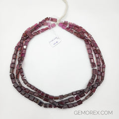 Rubellite Tourmaline Faceted Rectangle Beads 6.30 - 8.50mm