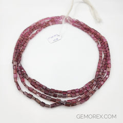 Rubellite Tourmaline Faceted Rectangle Beads 4.80 - 5.80mm