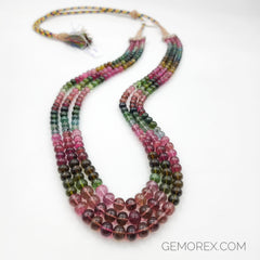 Multi Color Tourmaline Smooth Roundel Beads 6.00 - 7.70mm