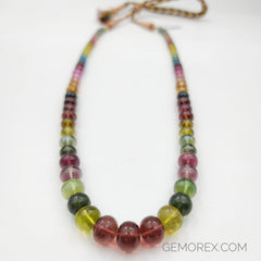 Multi Color Tourmaline Smooth Roundel Beads 7.00 -12.00mm