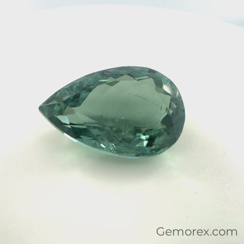 Teal Tourmaline Pear Shape Faceted 8.65ct