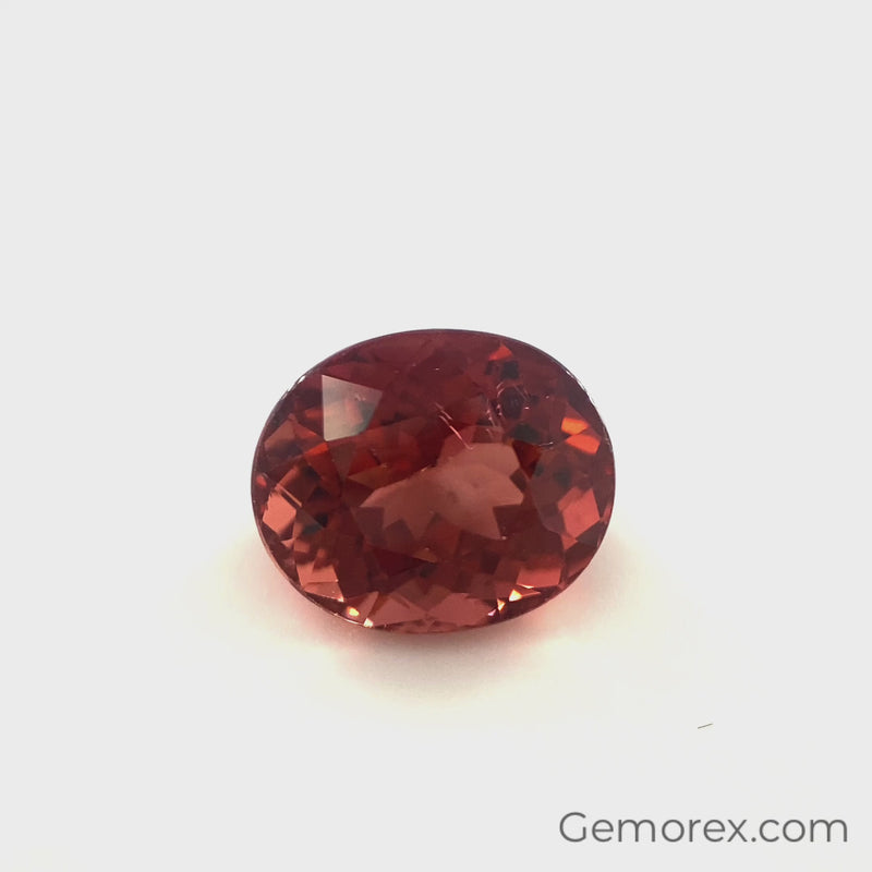 Peach Tourmaline Oval Faceted 4.59ct