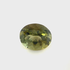 Olive Tourmaline Oval Faceted 6.47ct