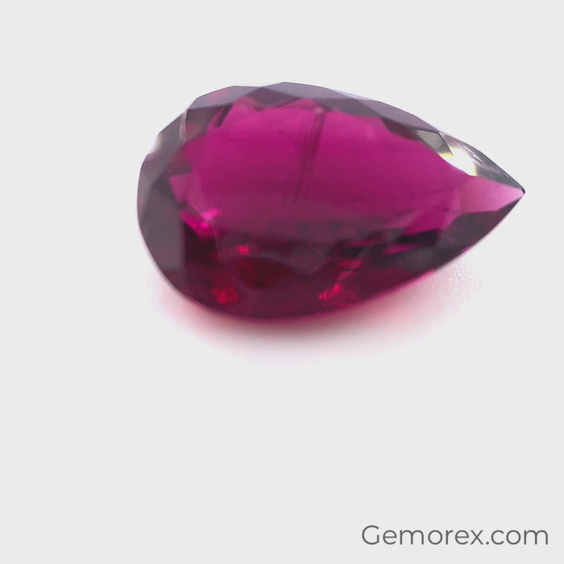 Rubellite Tourmaline Pear Shape Faceted 8.11ct