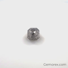 Salt n Pepper Natural Diamond 4.80 x 4.50 x 2.80mm Emerald Cut Rose Cut