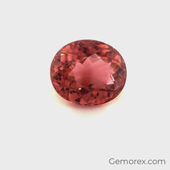 Peachy Pink Tourmaline Oval Faceted 5.39ct
