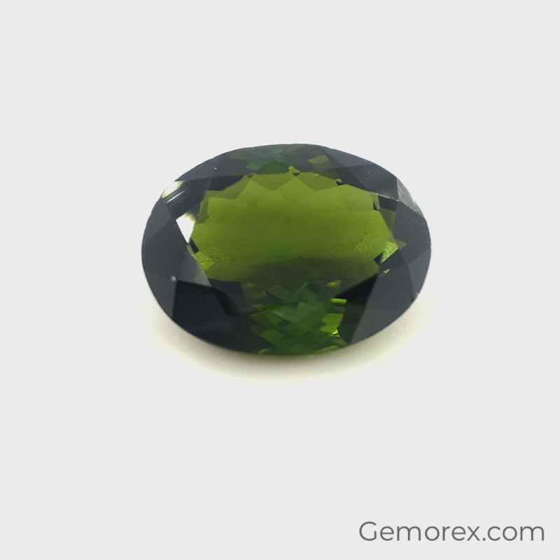 Green Tourmaline Oval Faceted 6.34ct