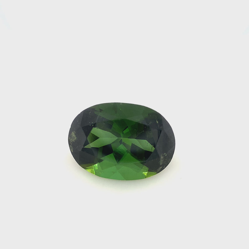 Green Tourmaline Oval Faceted 3.69ct