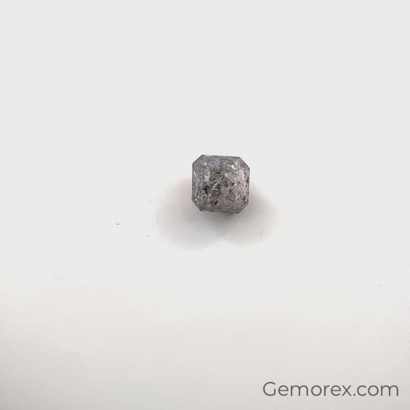 Salt n Pepper Natural Diamond 3.93 x 3.80 x 2.58mm Emerald Cut Rose Cut