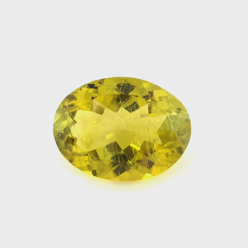 Yellow Tourmaline Oval Faceted 3.33ct