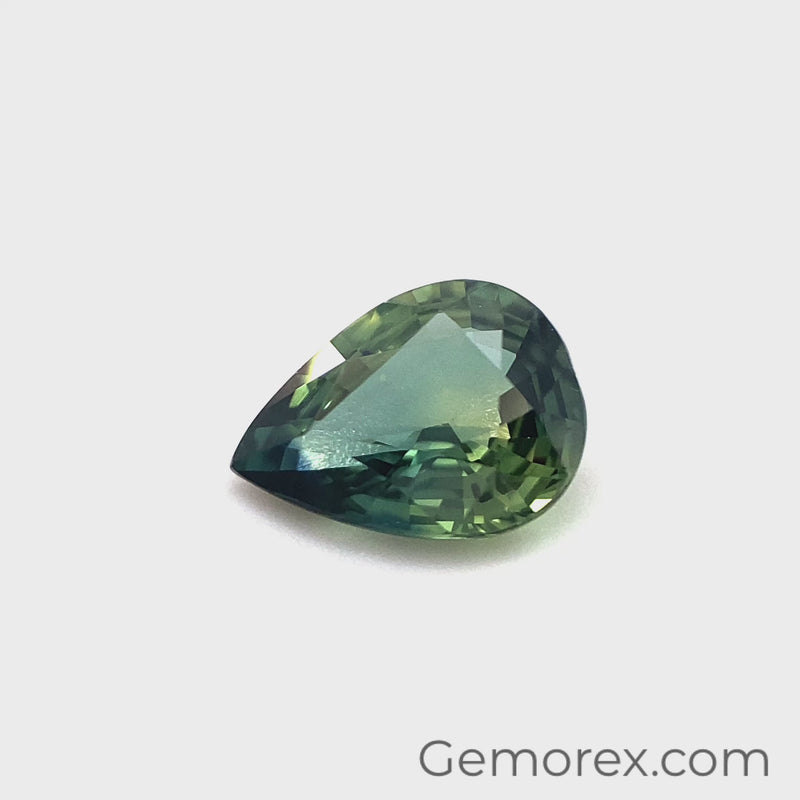 Teal Sapphire Pear 1.3ct