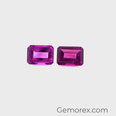 Pink Garnet Emerald Cut 7x5 mm