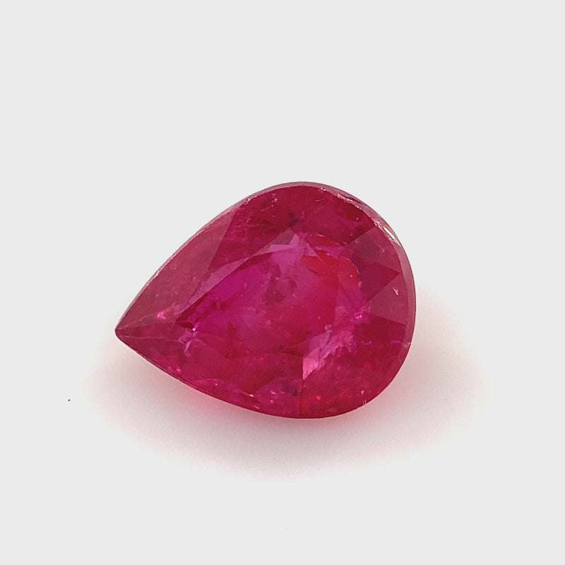 Ruby Pear Faceted 1.05ct