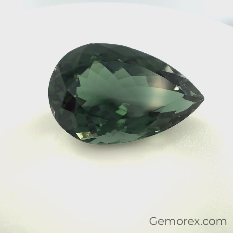 Teal Tourmaline Pear Shape Faceted 13.14ct