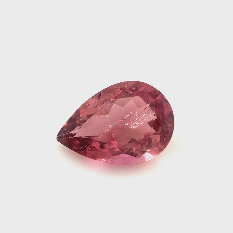 Pink Tourmaline Pear Faceted 2.37ct