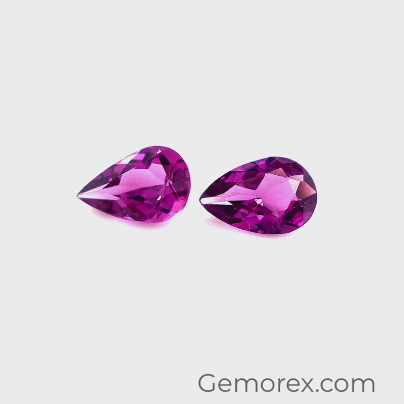 Pink Garnet Pear 9x6 mm