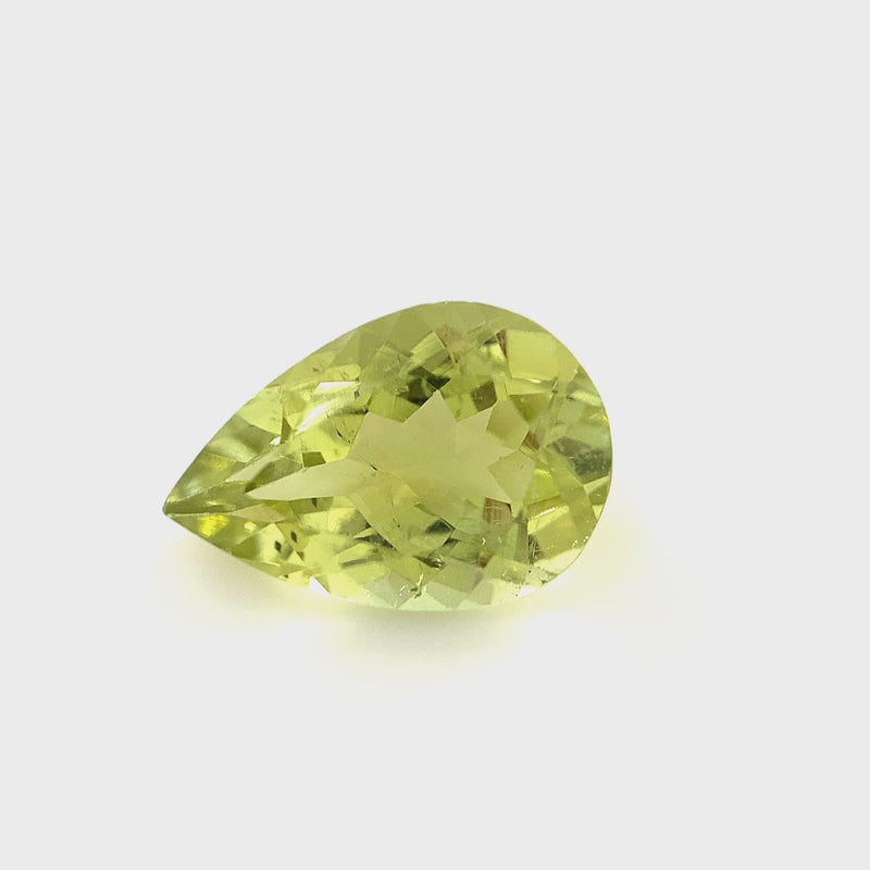 Yellow Tourmaline Pear Faceted 2.07ct