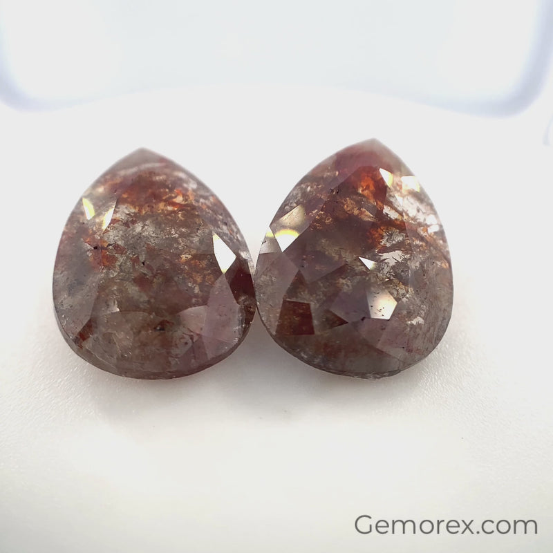 Red Natural Diamond Pear Shape Rose Cut 9.67ct
