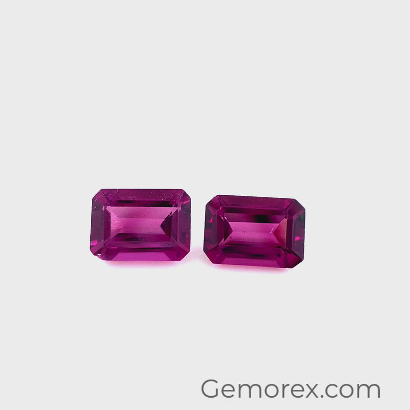 Pink Garnet Emerald Cut 7x5 mm