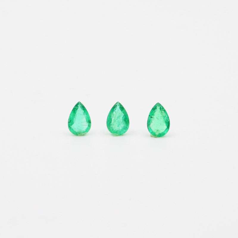 Emerald Pear Shape Brilliant Cut 6mm x 9mm - Gemorex International Inc