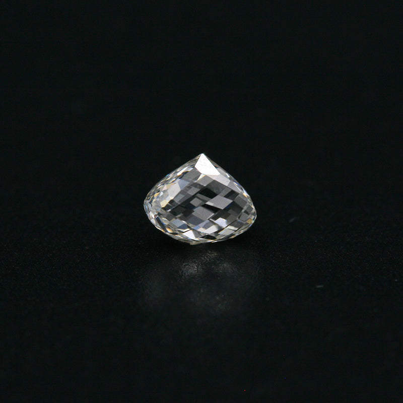 White Diamond Heart Briolette Cut 5x6 - Gemorex International Inc