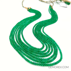 Emerald Smooth Roundel Beads 3.30-5.40mm