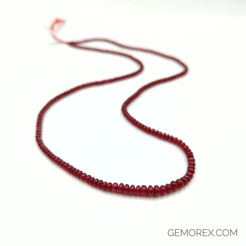 Ruby Smooth Roundel Beads 2.90-4.60mm